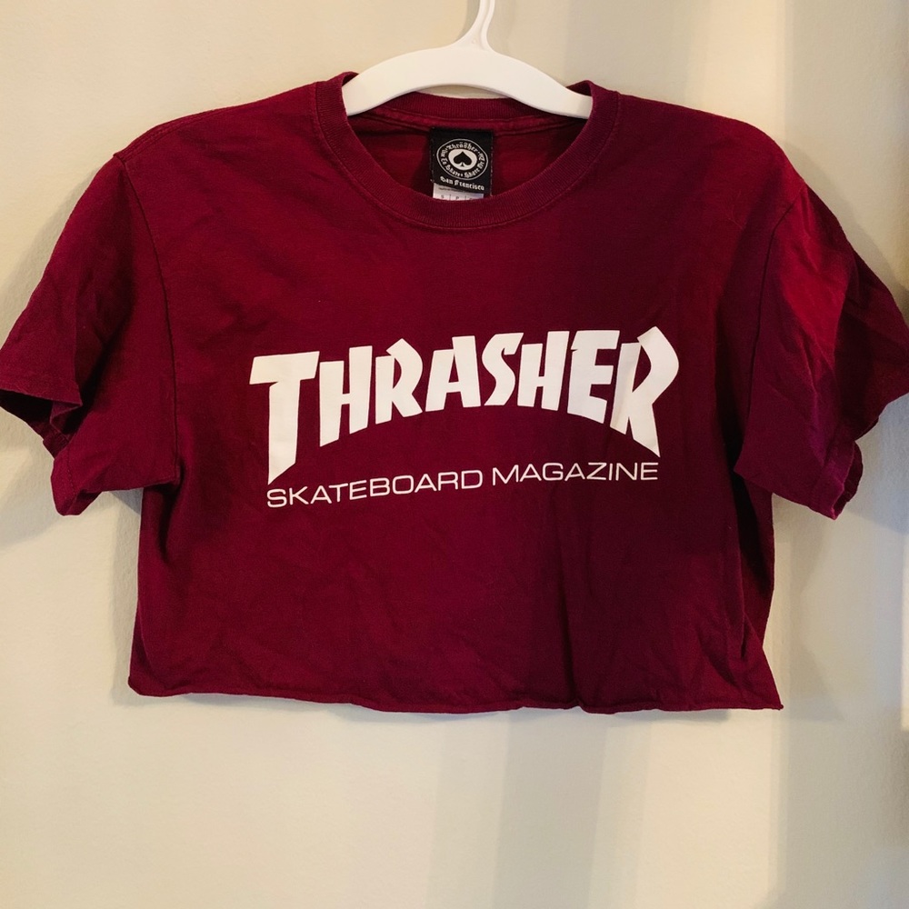Thrasher Cropped T-Shirt
